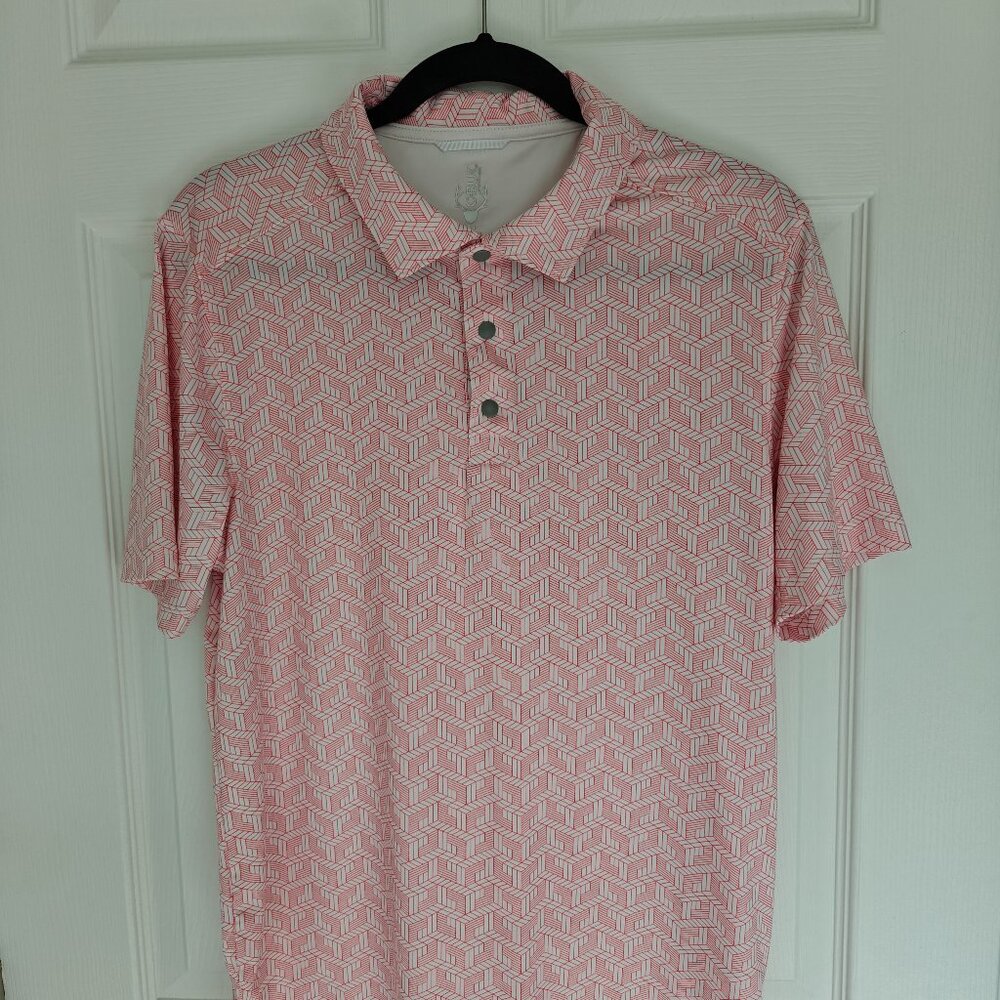 Cutter and Buck Golf White and Red Polo